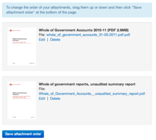 Sorting attachments – Inside GOV.UK