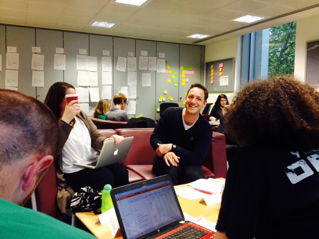 The Department for Education digital team at work during their user needs workshop 