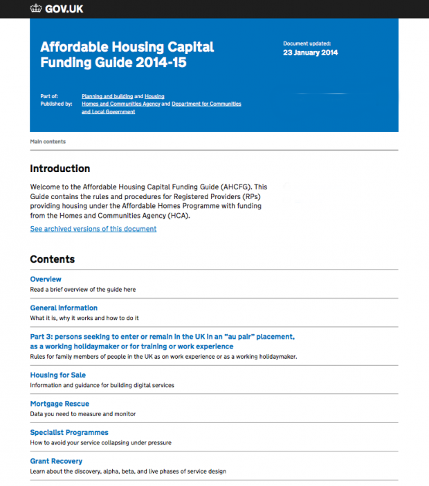 New Manuals Format Inside GOV UK