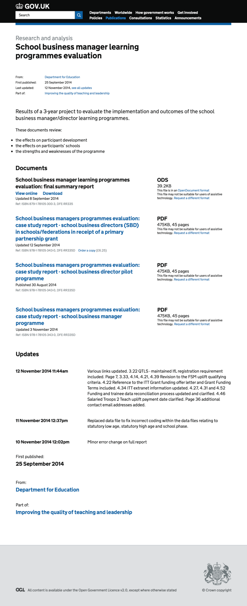 Improving how attachments and change notes display on publication pages ...