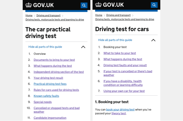 www direct gov uk driving test