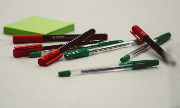 Pens and post its