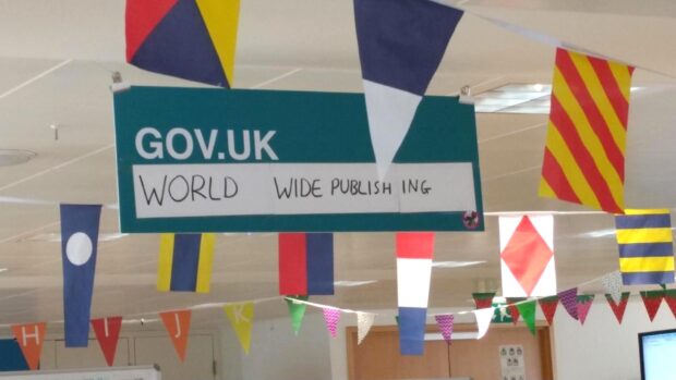 GOV.UK Worldwide Publishing sign