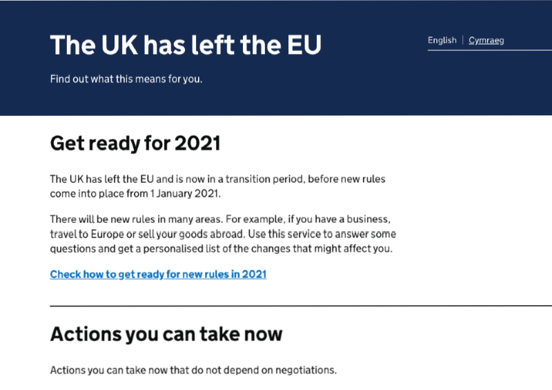 The 2020 to 2021 GOV.UK roadmap – Inside GOV.UK image.