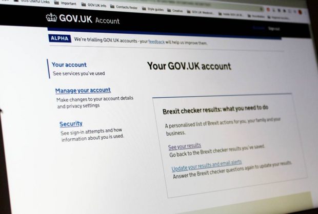 A laptop showing a user’s homepage when they’ve logged into their GOV.UK account.