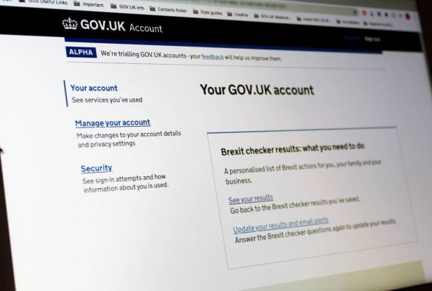 A laptop showing a user’s homepage when they’ve logged into their GOV.UK account. 