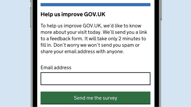 eedback component survey sign up form after recent fixes when JavaScript is disabled or unavailable