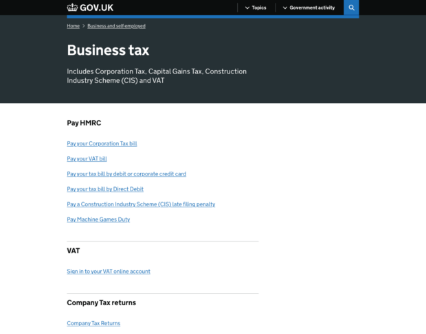 An iteration of the subtopic template that uses a horizontal dividing line between lists of content links