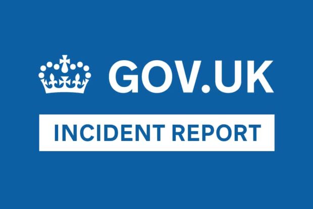 A picture reading GOV.UK Incident Report